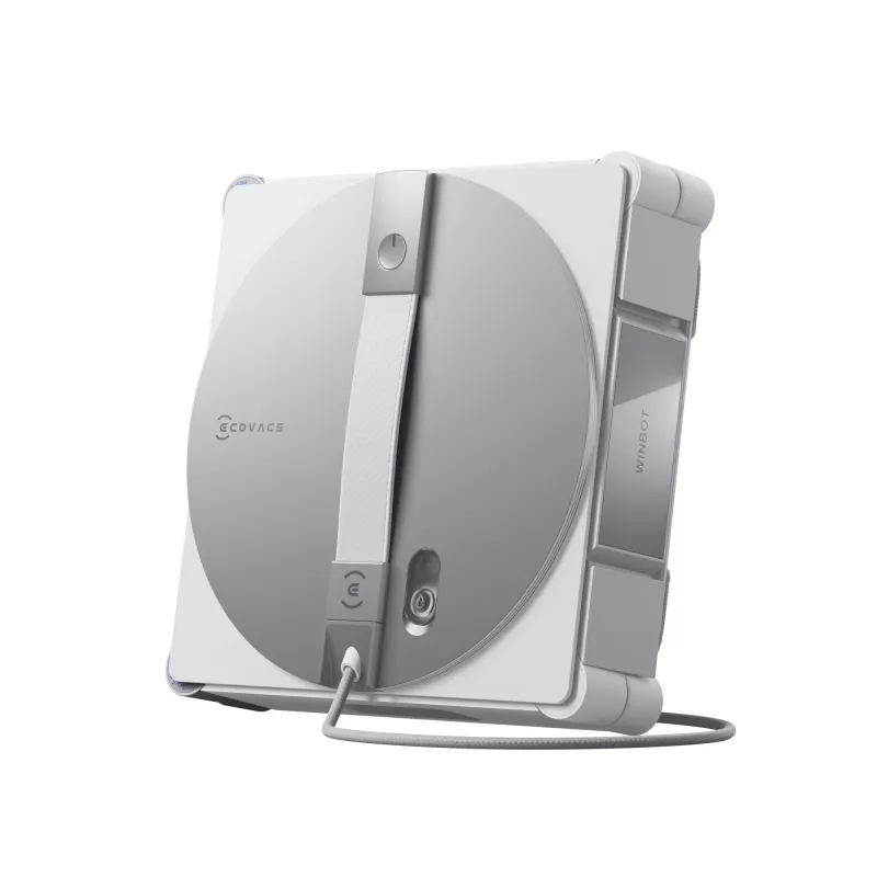 Robot do mycia okien Ecovacs WINBOT W3 OMNI, bateria 4500 mAh, 270×270×76 mm, srebrny/biały