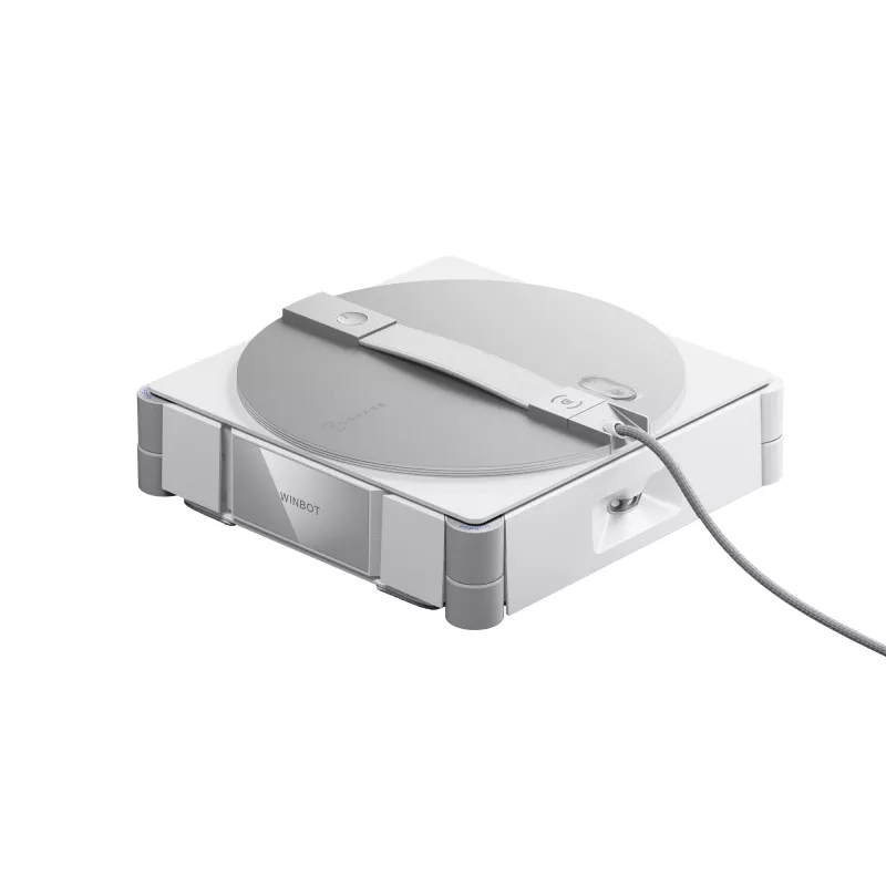Robot do mycia okien Ecovacs WINBOT W3 OMNI, bateria 4500 mAh, 270×270×76 mm, srebrny/biały