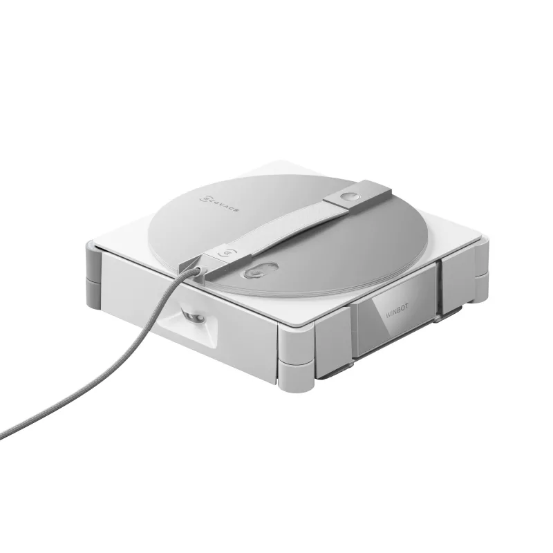 Robot do mycia okien Ecovacs WINBOT W3 OMNI, bateria 4500 mAh, 270×270×76 mm, srebrny/biały