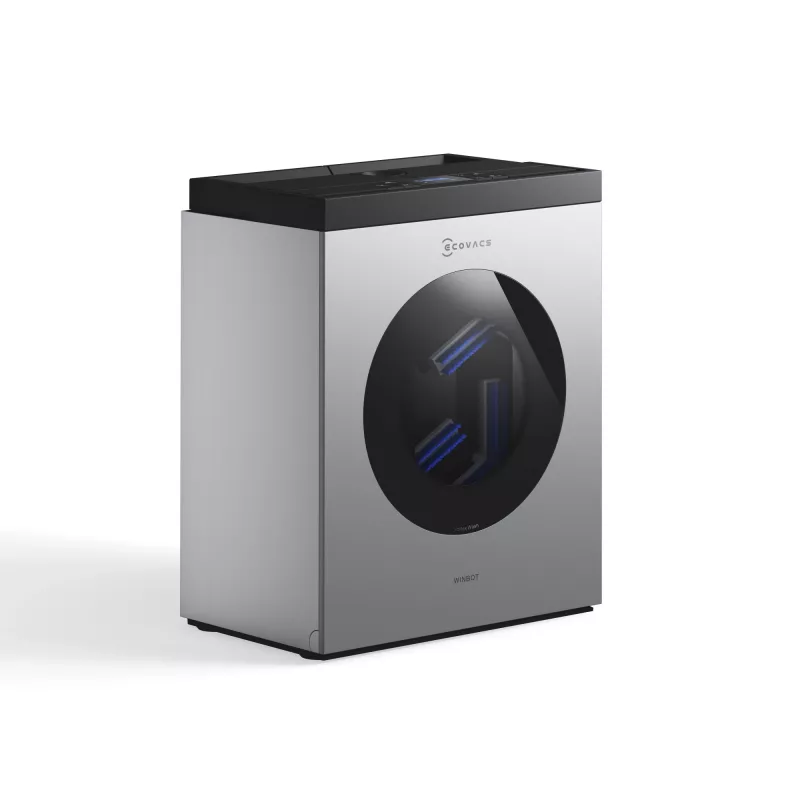 Robot do mycia okien Ecovacs WINBOT W3 OMNI, bateria 4500 mAh, 270×270×76 mm, srebrny/biały