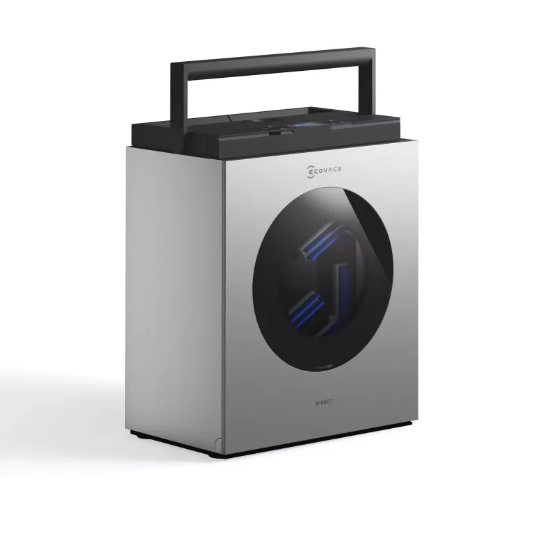 Robot do mycia okien Ecovacs WINBOT W3 OMNI, bateria 4500 mAh, 270×270×76 mm, srebrny/biały