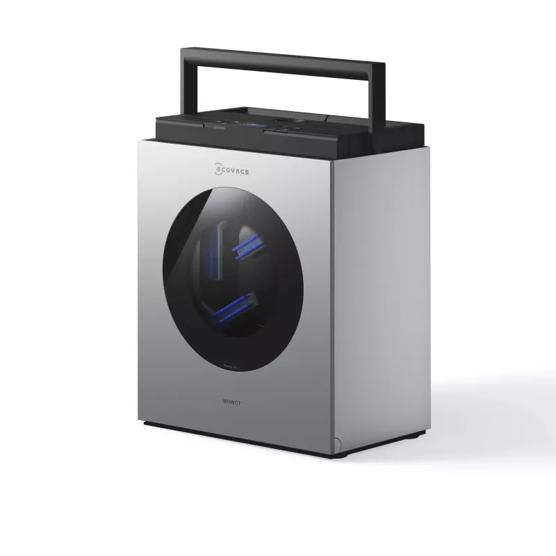 Robot do mycia okien Ecovacs WINBOT W3 OMNI, bateria 4500 mAh, 270×270×76 mm, srebrny/biały