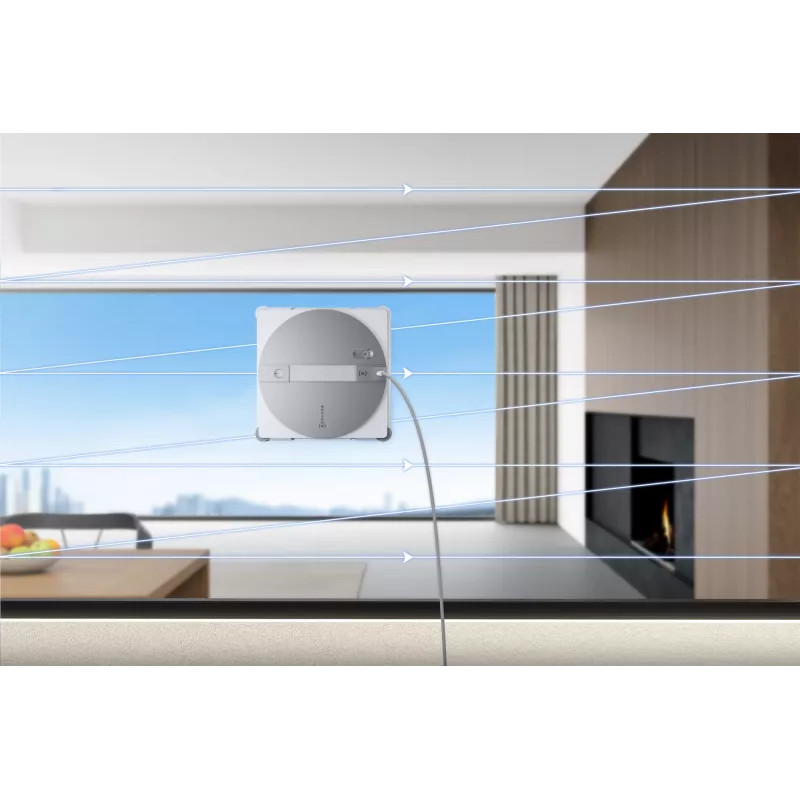 Robot do mycia okien Ecovacs WINBOT W3 OMNI, bateria 4500 mAh, 270×270×76 mm, srebrny/biały