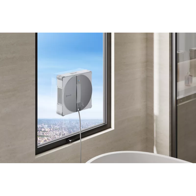 Robot do mycia okien Ecovacs WINBOT W3 OMNI, bateria 4500 mAh, 270×270×76 mm, srebrny/biały