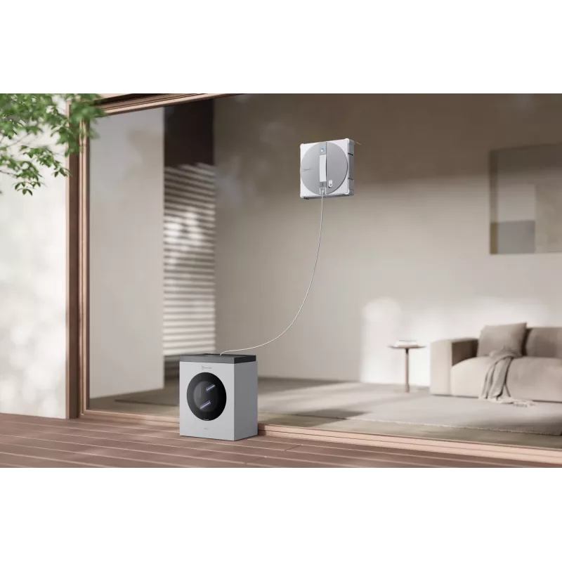 Robot do mycia okien Ecovacs WINBOT W3 OMNI, bateria 4500 mAh, 270×270×76 mm, srebrny/biały