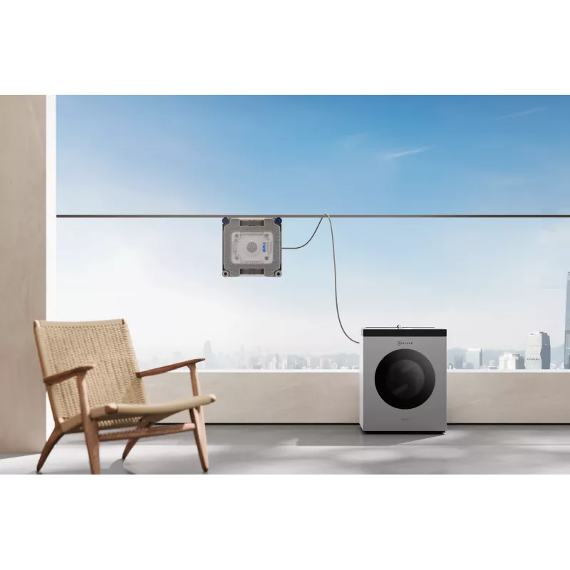 Robot do mycia okien Ecovacs WINBOT W3 OMNI, bateria 4500 mAh, 270×270×76 mm, srebrny/biały