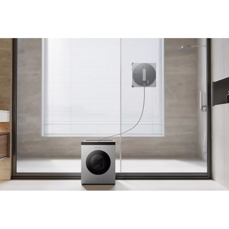 Robot do mycia okien Ecovacs WINBOT W3 OMNI, bateria 4500 mAh, 270×270×76 mm, srebrny/biały