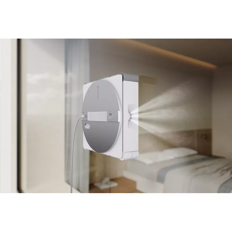 Robot do mycia okien Ecovacs WINBOT W3 OMNI, bateria 4500 mAh, 270×270×76 mm, srebrny/biały