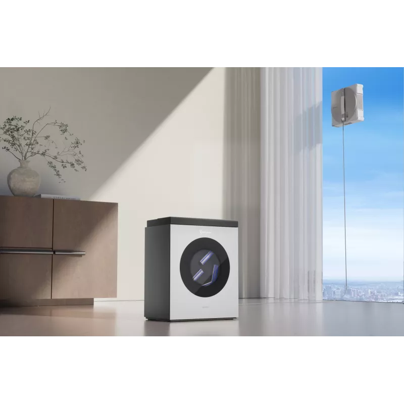 Robot do mycia okien Ecovacs WINBOT W3 OMNI, bateria 4500 mAh, 270×270×76 mm, srebrny/biały