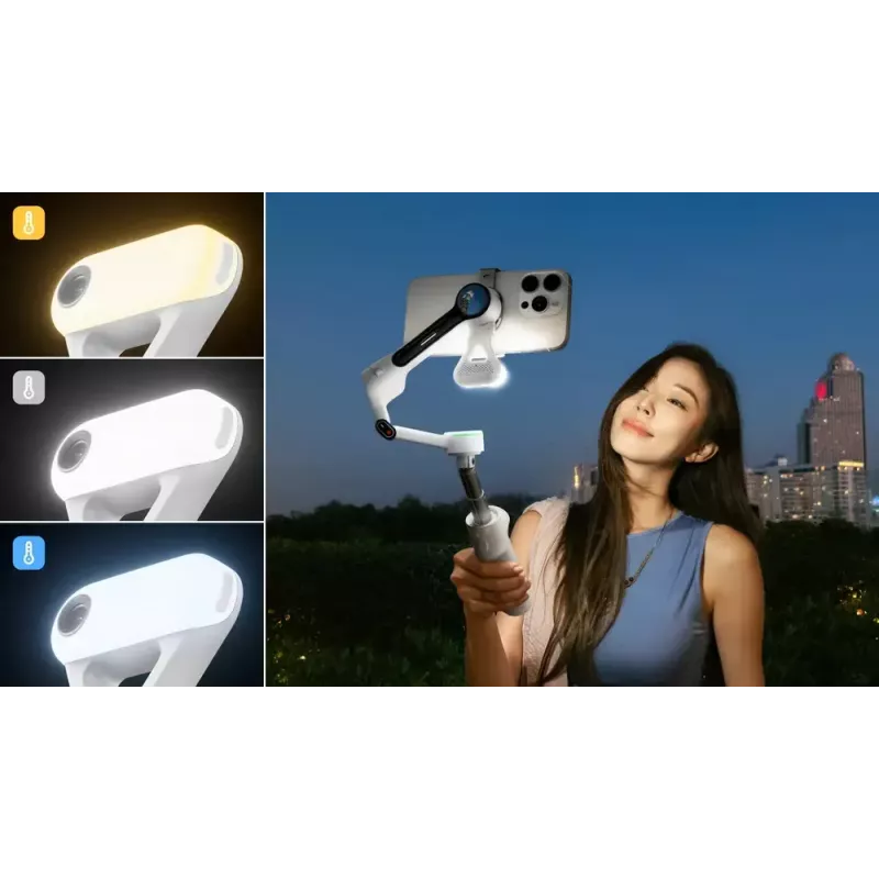 Stabilizator do aparatu w smartfonie Insta360 Flow 2 Pro Creator Bundle z obrotem 360°