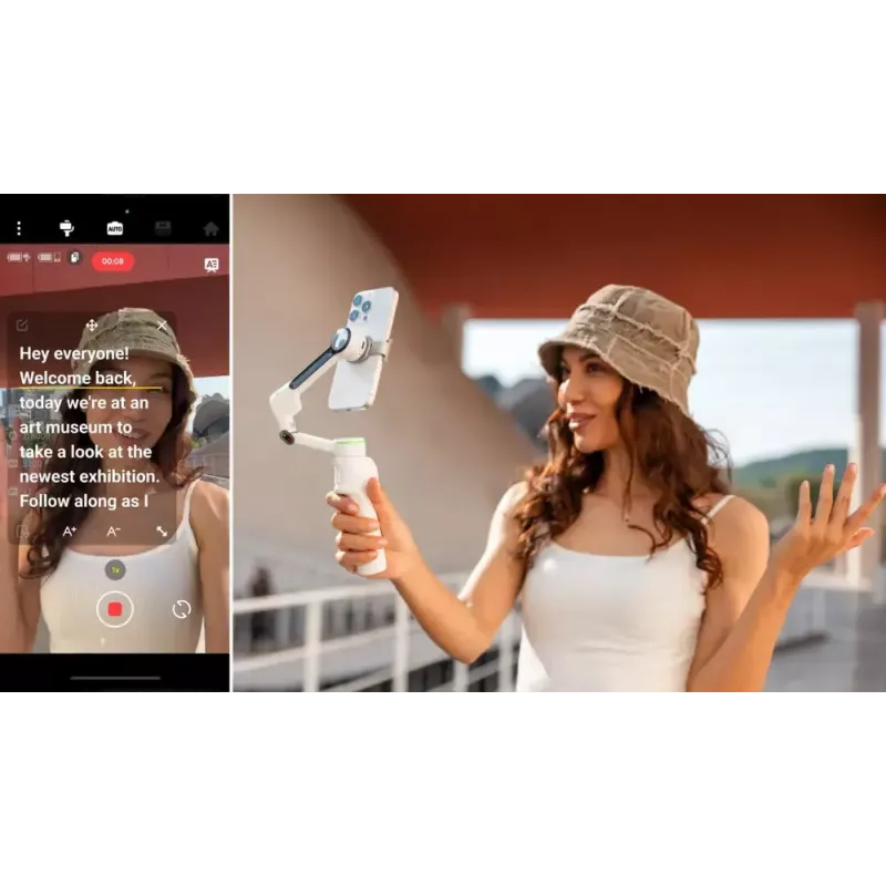 Stabilizator do aparatu w smartfonie Insta360 Flow 2 Pro Creator Bundle z obrotem 360°