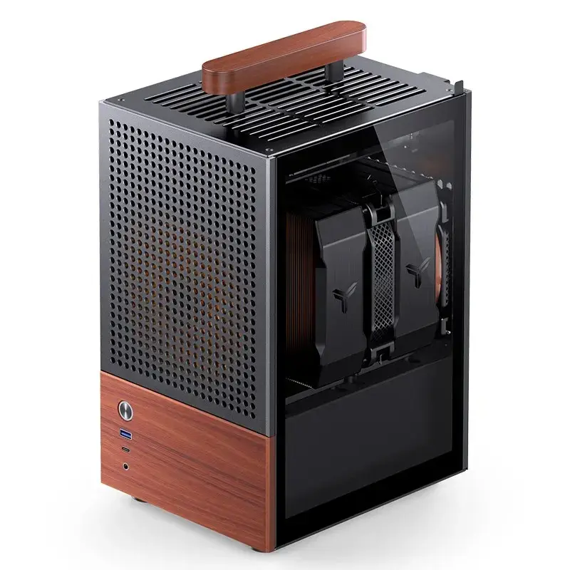 Obudowa PC Jonsbo T6, Mini-Tower, Mini-ITX, Czarna