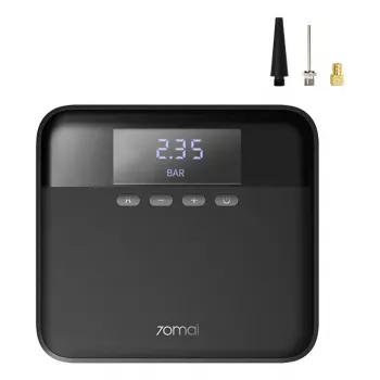 Sprężarka powietrza 70mai TP03 — 12 V DC/gniazdo zapalniczki, czarna, uniwersalna, zawiera adapter zaworu kulowego