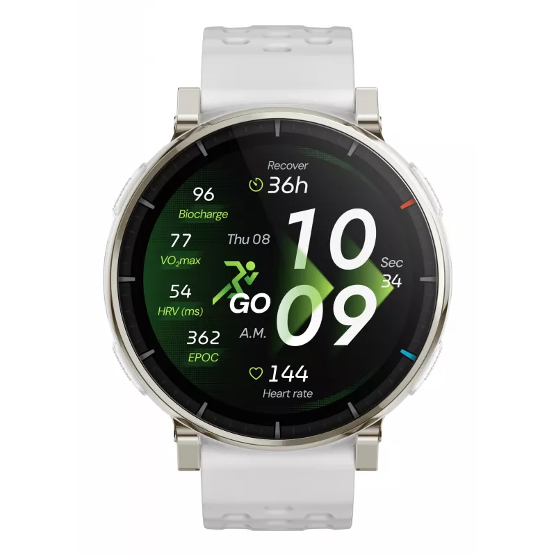 Smartwatch Amazfit Active 3 — 3,35 cm (1,32 cala) AMOLED, 466×466, ekran dotykowy, GPS, 365 mAh, pasek silikonowy