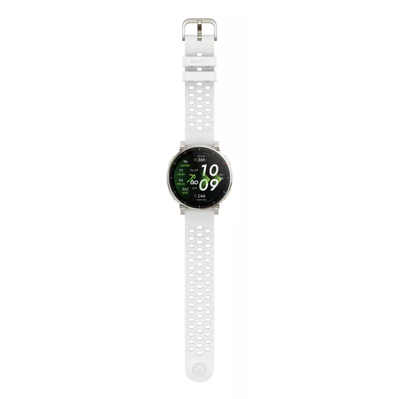 Smartwatch Amazfit Active 3 — 3,35 cm (1,32 cala) AMOLED, 466×466, ekran dotykowy, GPS, 365 mAh, pasek silikonowy