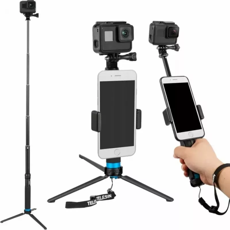 Selfie stick statyw Telesin GP-MNP-090-S z regulacją wysokości, lekki