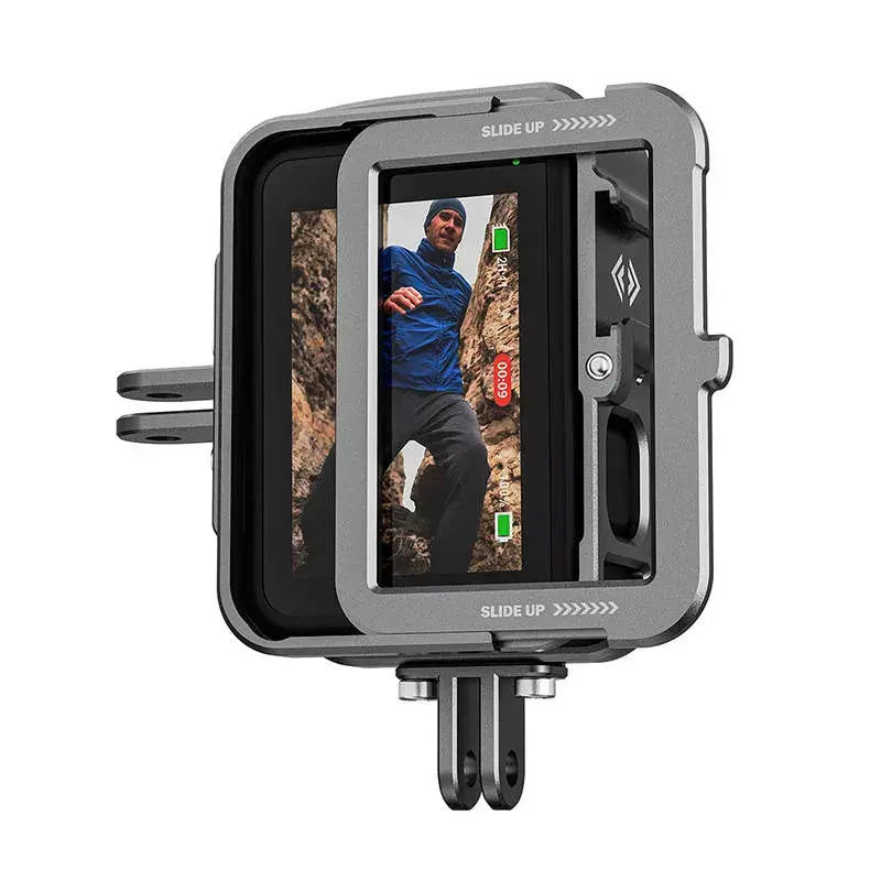 Aluminiowa klatka do kamery Telesin GP-FMS-G11-TZ do GoPro Hero 12/11/10/9 z adapterem pionowym