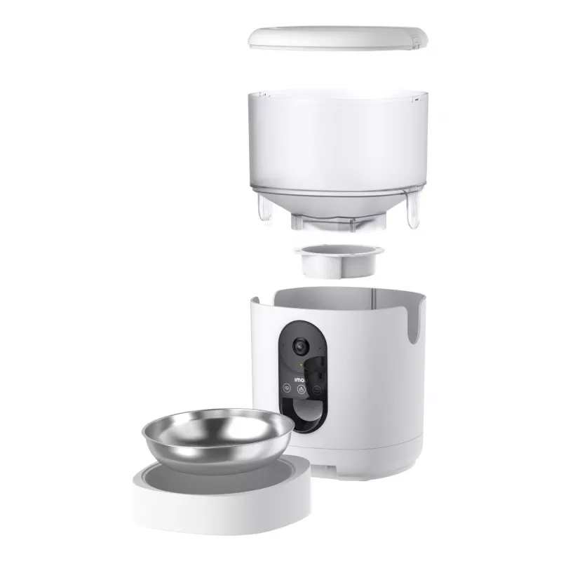Automatyczny karmnik dla zwierząt IMOU PF1 — 4 l zbiornik ze stali nierdzewnej, Wi‑Fi 4, zasilanie bateryjne/DC, 1 miska