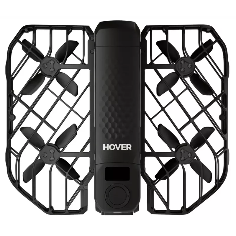 Mini-dron HOVERAir X1 Pro — 4-rotorowy, kamera 12 MP, wideo 4K, zasięg 1000 m, bateria 1920 mAh, 32 GB pamięci wewnętrznej, Czarny