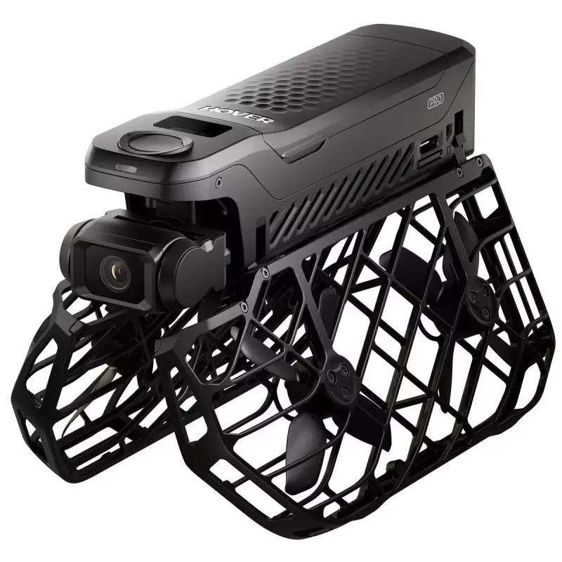 Mini-dron HOVERAir X1 Pro — 4-rotorowy, kamera 12 MP, wideo 4K, zasięg 1000 m, bateria 1920 mAh, 32 GB pamięci wewnętrznej, Czarny