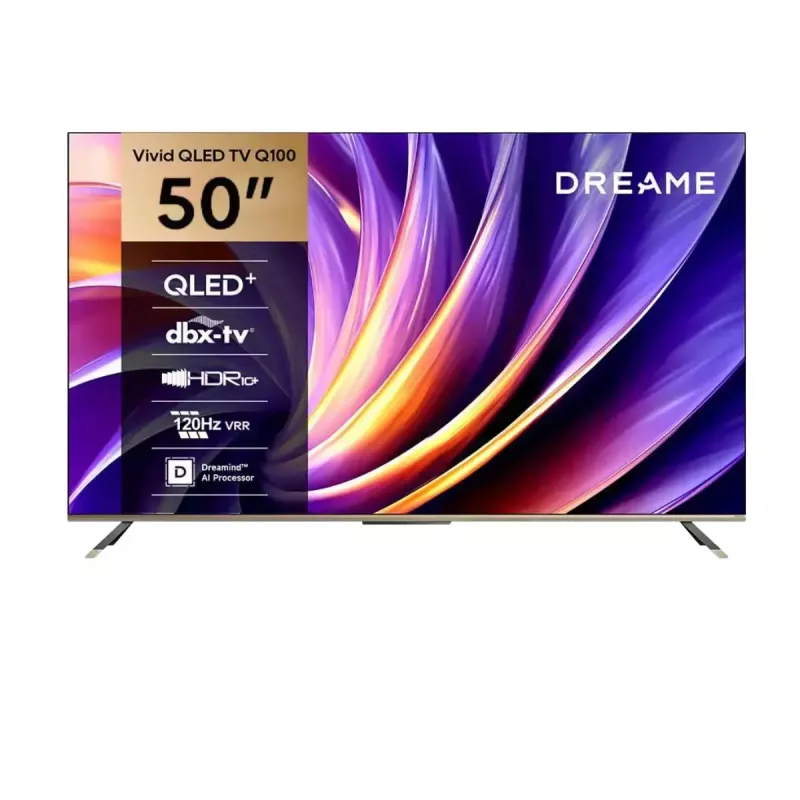 Smart TV Dreame Vivid Q100 50 cali, QLED+, 4K UHD, Google TV, 120Hz, procesor AI, czarny
