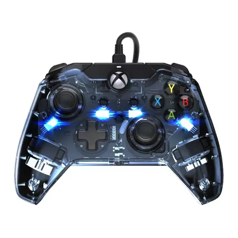 Kontroler przewodowy PDP Afterglow, niebieski/przezroczysty, USB, Xbox One, Series X/S
