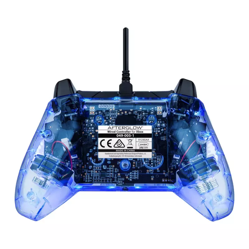 Kontroler przewodowy PDP Afterglow, niebieski/przezroczysty, USB, Xbox One, Series X/S