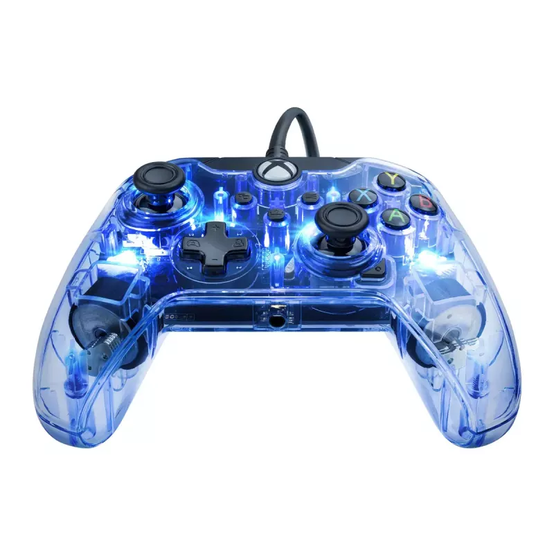 Kontroler przewodowy PDP Afterglow, niebieski/przezroczysty, USB, Xbox One, Series X/S