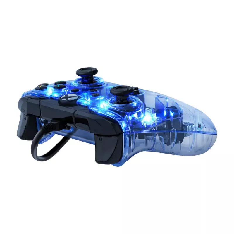 Kontroler przewodowy PDP Afterglow, niebieski/przezroczysty, USB, Xbox One, Series X/S