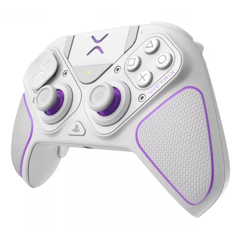 Gamepad VICTRIX 052-002-WH przewodowy i bezprzewodowy RF/USB, USB-C, 2000mAh, PC/PS4/PS5, fioletowy/biały