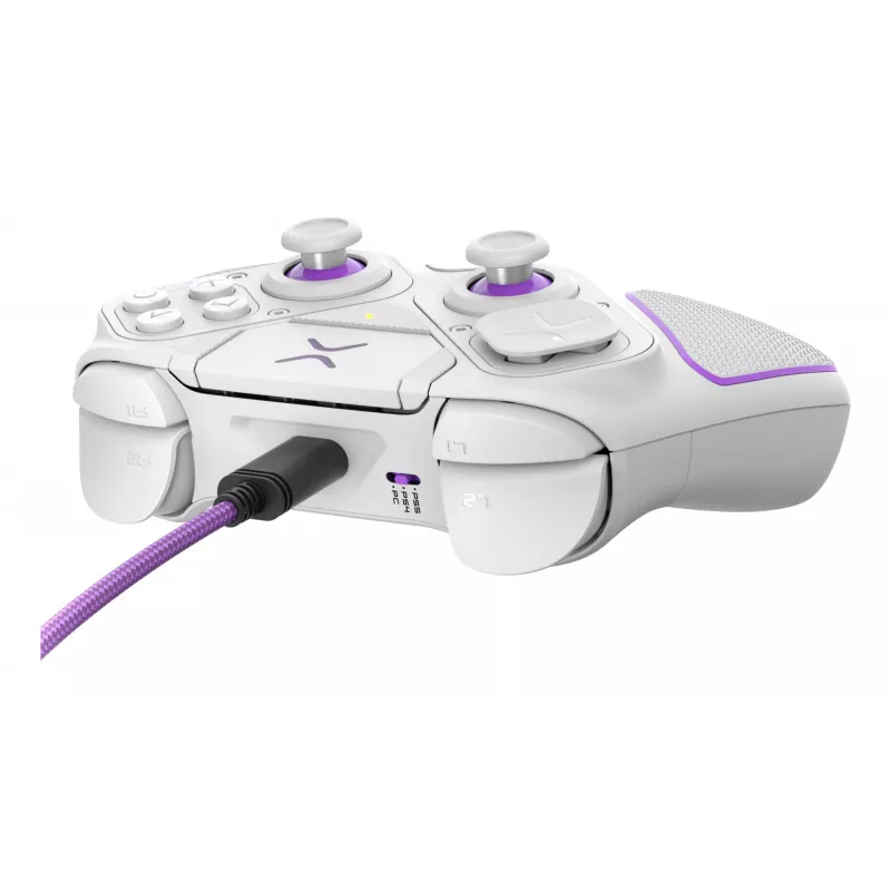 Gamepad VICTRIX 052-002-WH przewodowy i bezprzewodowy RF/USB, USB-C, 2000mAh, PC/PS4/PS5, fioletowy/biały