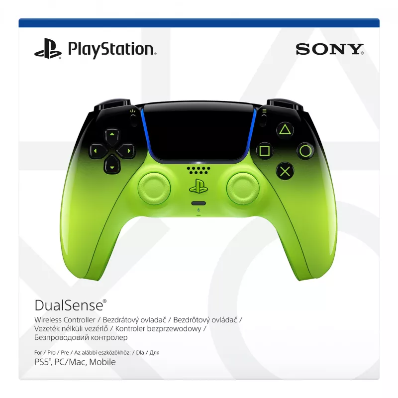 Gamepad Sony DualSense dla PlayStation 5 — Bluetooth/USB, Czarny/Zielony, Analogowy/Cyfrowy, USB-C
