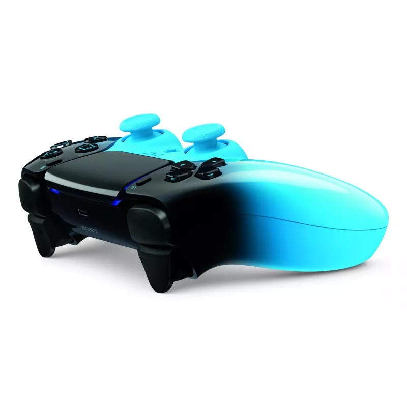 Gamepad Sony DualSense dla PlayStation 5, Bluetooth/USB, czarny/niebieski, USB-C, zasilany bateriami