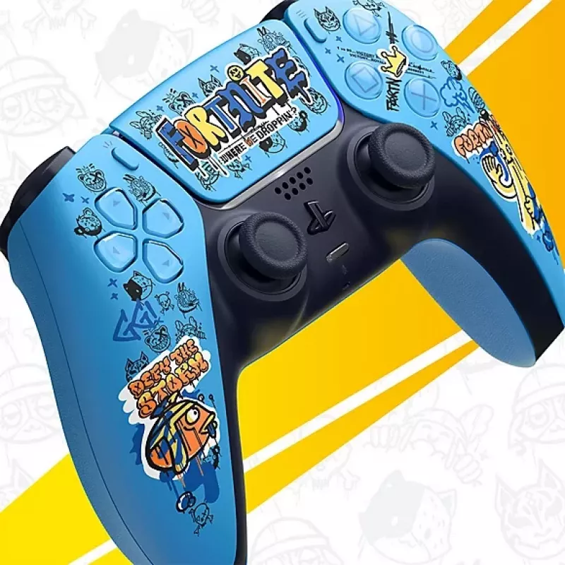 Gamepad Sony DualSense Wireless kontroler PlayStation 5 — model 9593973, niebieski, motyw Fortnite, Bluetooth/USB, zasilany bateriami