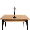 Statyw biurkowy do mikrofonu Shure SH-DESKTOP1, okrągła metalowa podstawa, gwint 3/8 cala, wysokość 26,7–40,6 cm, czarny