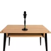 Statyw biurkowy do mikrofonu Shure SH-DESKTOP1, okrągła metalowa podstawa, gwint 3/8 cala, wysokość 26,7–40,6 cm, czarny