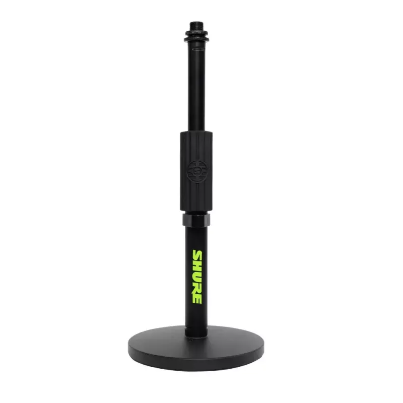 Statyw biurkowy do mikrofonu Shure SH-DESKTOP1, okrągła metalowa podstawa, gwint 3/8 cala, wysokość 26,7–40,6 cm, czarny