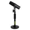 Statyw biurkowy do mikrofonu Shure SH-DESKTOP1, okrągła metalowa podstawa, gwint 3/8 cala, wysokość 26,7–40,6 cm, czarny