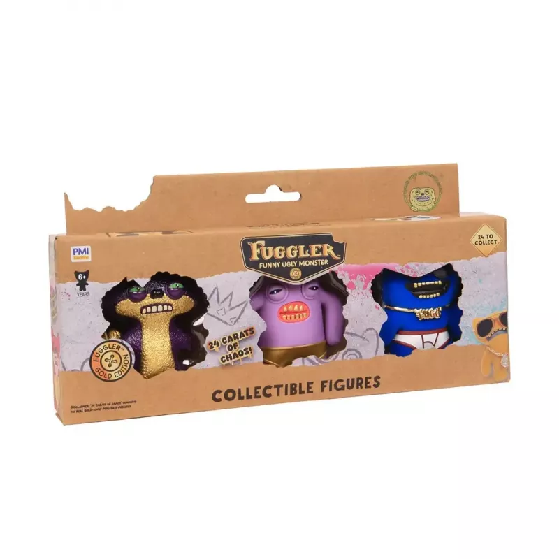 Zestaw figurek akcji p.m.i kids world FUGGLER S3 Gold Edition – 3 szt. mieszane figurki
