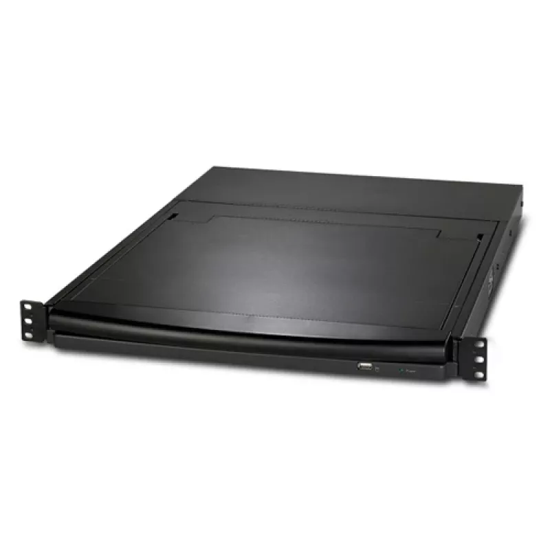Konsola rackowa LCD APC 17 cali ze zintegrowanym 8-portowym analogowym przełącznikiem KVM