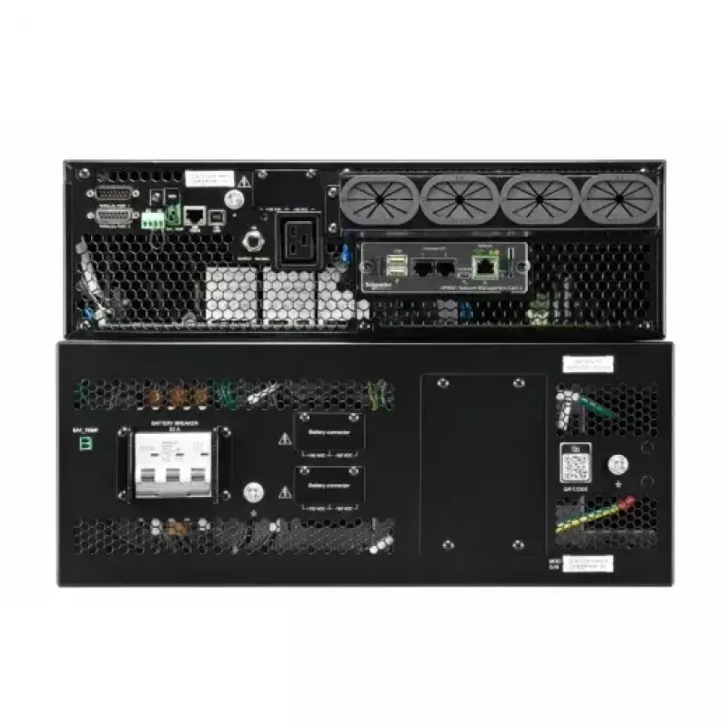 APC Smart-UPS On-Line, 15kVA/15kW, Rack/Wieża, 230V/380V...415V, Podłączenie na stałe 5-przewodowe (3P+N+E)+3-przewodowe (1P+N+E), Karta sieciowa, bez zestawu szyn