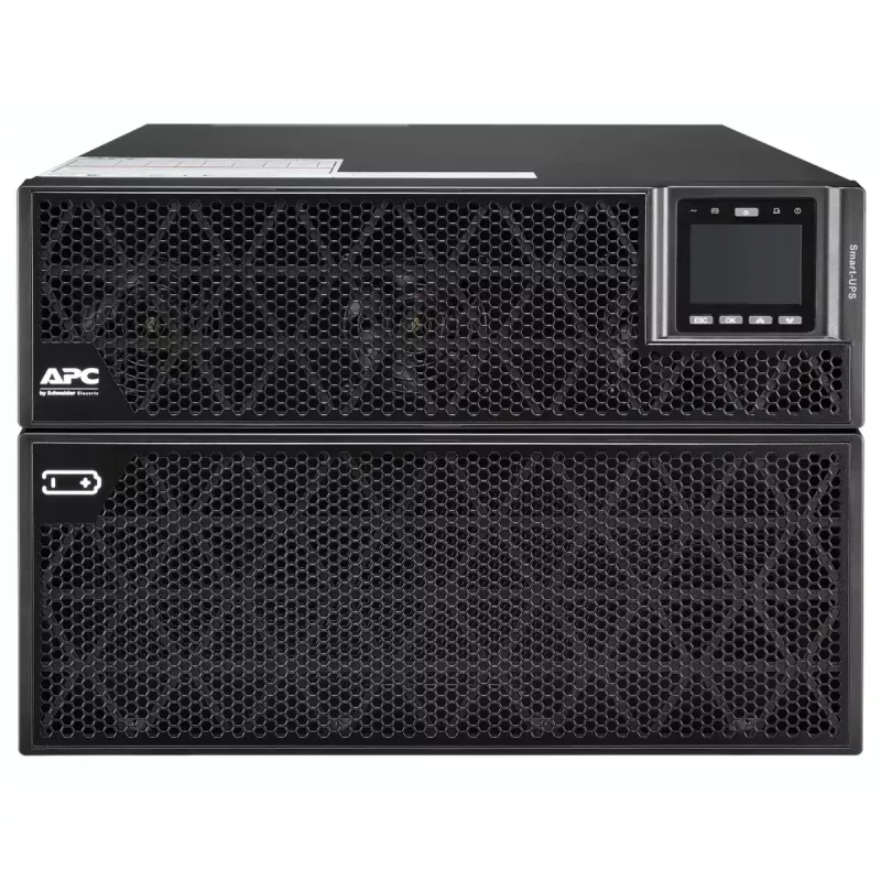 APC Smart-UPS On-Line, 15kVA/15kW, Rack/Wieża, 230V/380V...415V, Podłączenie na stałe 5-przewodowe (3P+N+E)+3-przewodowe (1P+N+E), Karta sieciowa, bez zestawu szyn