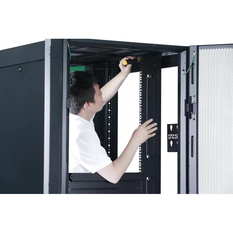 APC Easy Rack, 42U, Czarny, With Roof, Castors, Feet, 4 Brackets, and Side Panels, No Bottom, 1991H x 600W x 800D mm