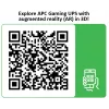 APC Back-UPS Pro for Gaming, 2200VA/1320W, Tower, 230V, 2x UK and 2x IEC C13 outlets, RGB Lights, Pure Sine Wave, Midnight (Czarny)
