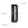 APC NetShelter SX Server Rack Gen 2, 45U, 2124H x 600W x 1070D mm, z bokami, czarny