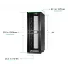 Szafa serwerowa APC NetShelter SX Gen 2, 45U, 2124H x 750W x 1070D mm, z panelami bocznymi, czarna