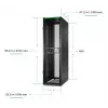 APC NetShelter SX Server Rack Gen 2, 45U, 2124H x 600W x 1200D mm, z bokami, czarny