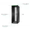 APC NetShelter SX Szafa serwerowa Gen 2, 45U, 2124 x 750 x 1200 mm, z bokami, czarna