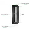 APC NetShelter SX Szafa serwerowa Gen 2, 48U, 2258 x 600 x 1200 mm, z panelami bocznymi, czarna