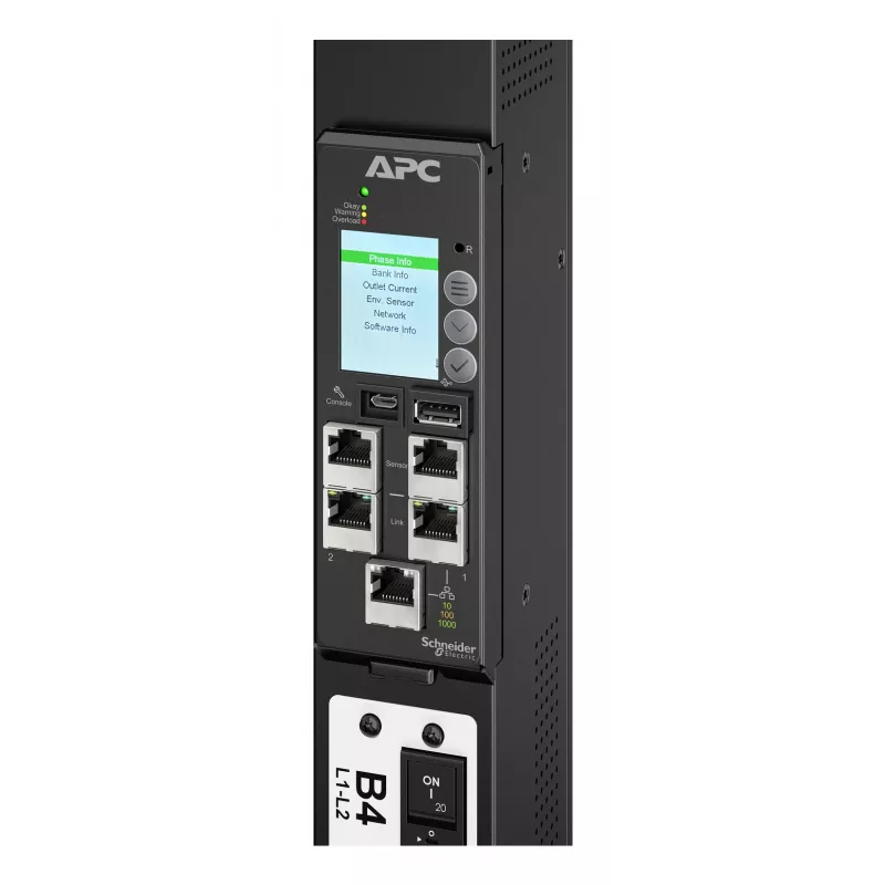 APC NetShelter Rack PDU Advanced Gen 2, Metered, 3-fazowa, 43,5kW 400V 63A lub 34,6kW 415V 60A, 560P6, 42 gniazda